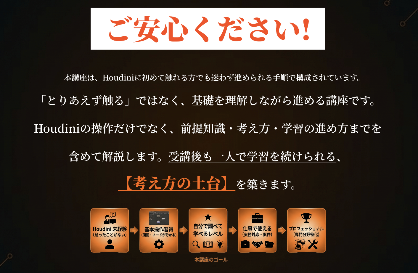 ご安心ください！