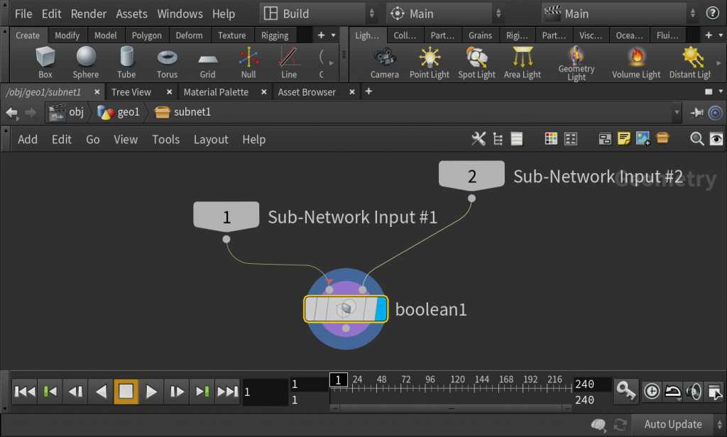 Houdini Engine for Maya : Boolean SOP | インディゾーンHoudini情報日本語ブログ